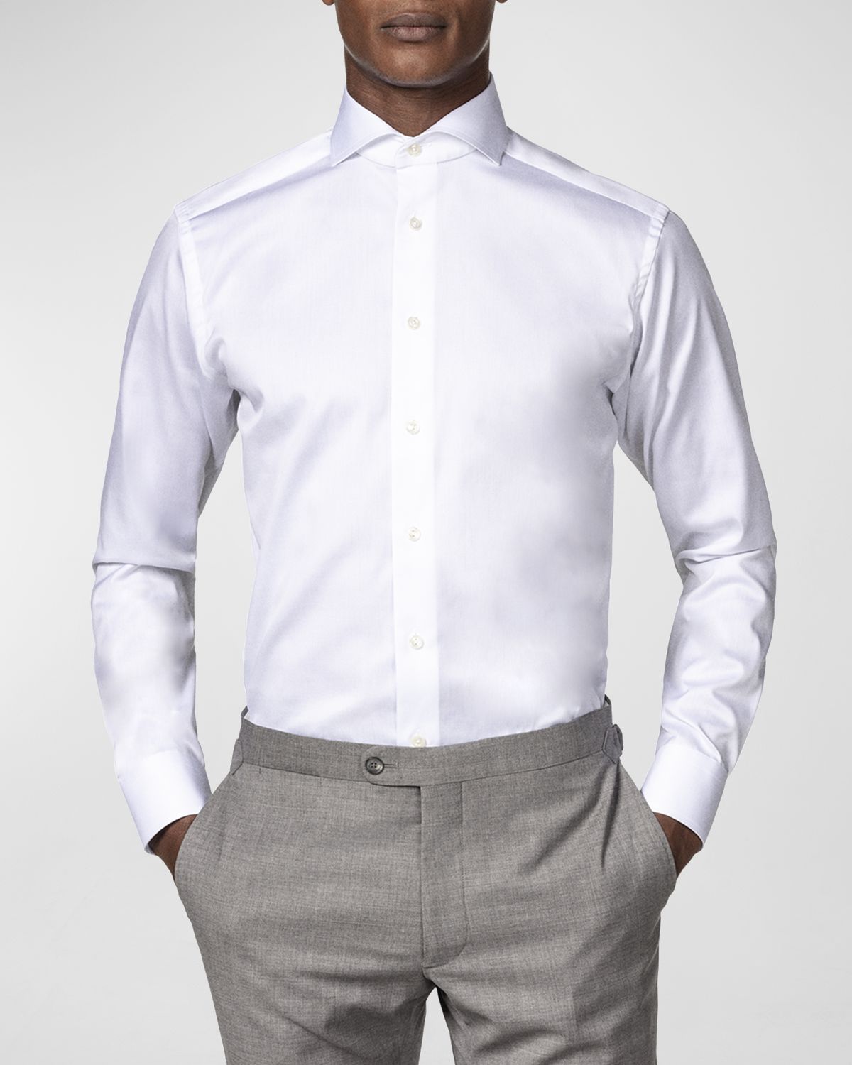 Eton Men 's Slim-Fit Twill Dress Shirt with Cutaway Collar | Thumbnail 5 Eton Men 's Slim-Fit Twill Dress Shirt with Cutaway Collar | Thumbnail 5