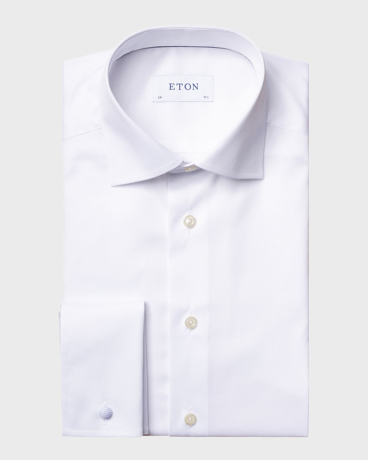 Eton Men 's Contemporary-Fit French-Cuff Twill Dress Shirt