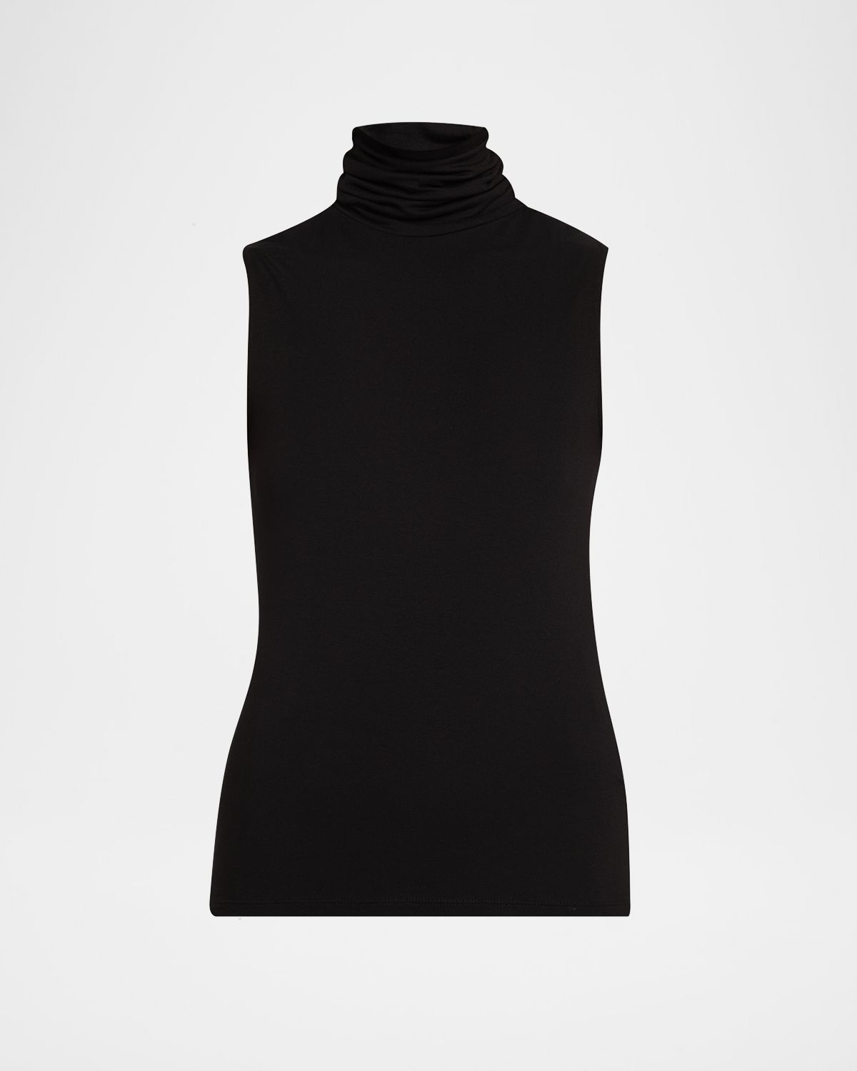 Majestic Filatures Soft Touch Viscose Sleeveless Turtleneck Top