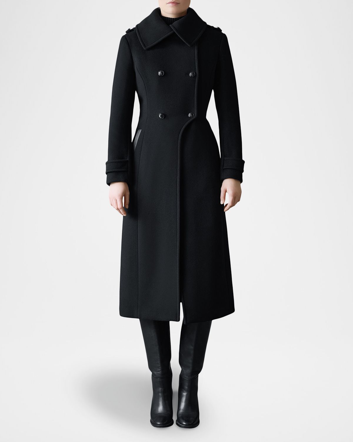 Mackage Elodie Double-Breasted Sparkly Long Coat | Thumbnail 4 Mackage Elodie Double-Breasted Sparkly Long Coat | Thumbnail 4