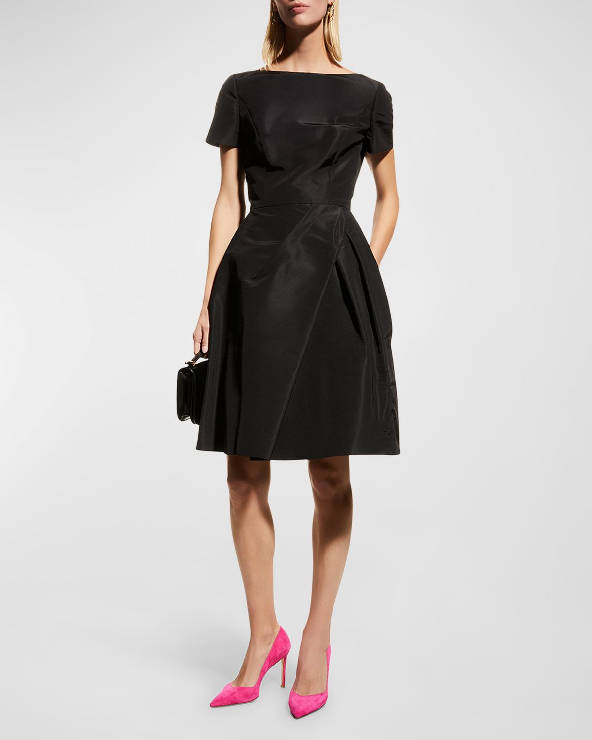Carolina Herrera Icon Bateau Neck Short-Sleeve Dress | Thumbnail 6