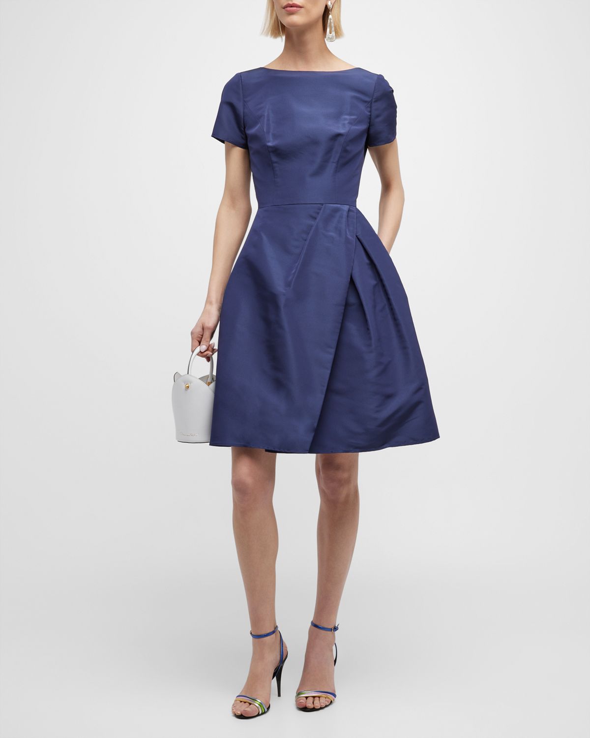 Carolina Herrera Icon Bateau Neck Short-Sleeve Dress | Thumbnail 7