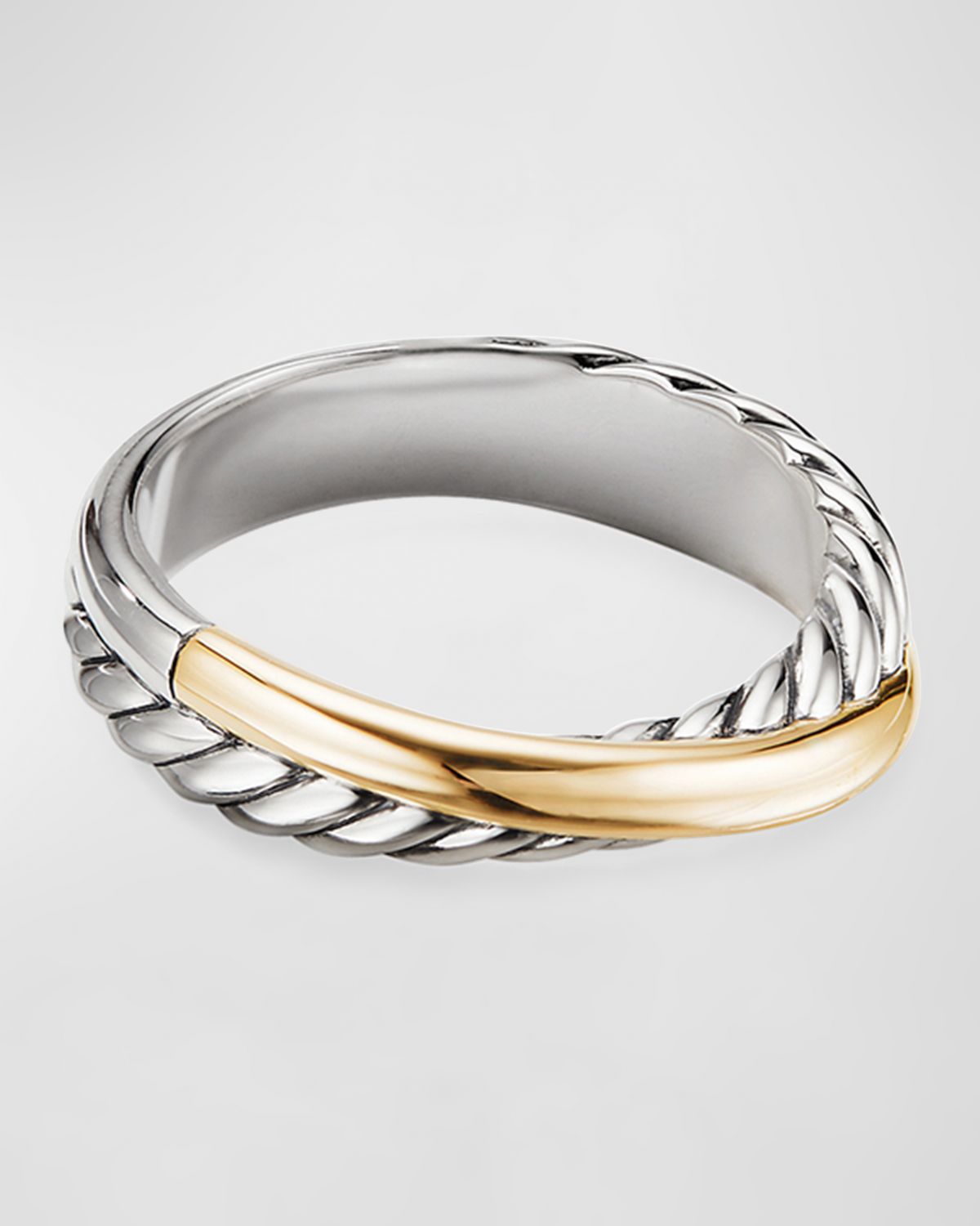 David Yurman Crossover Ring in Sterling Silver with 18K Gold