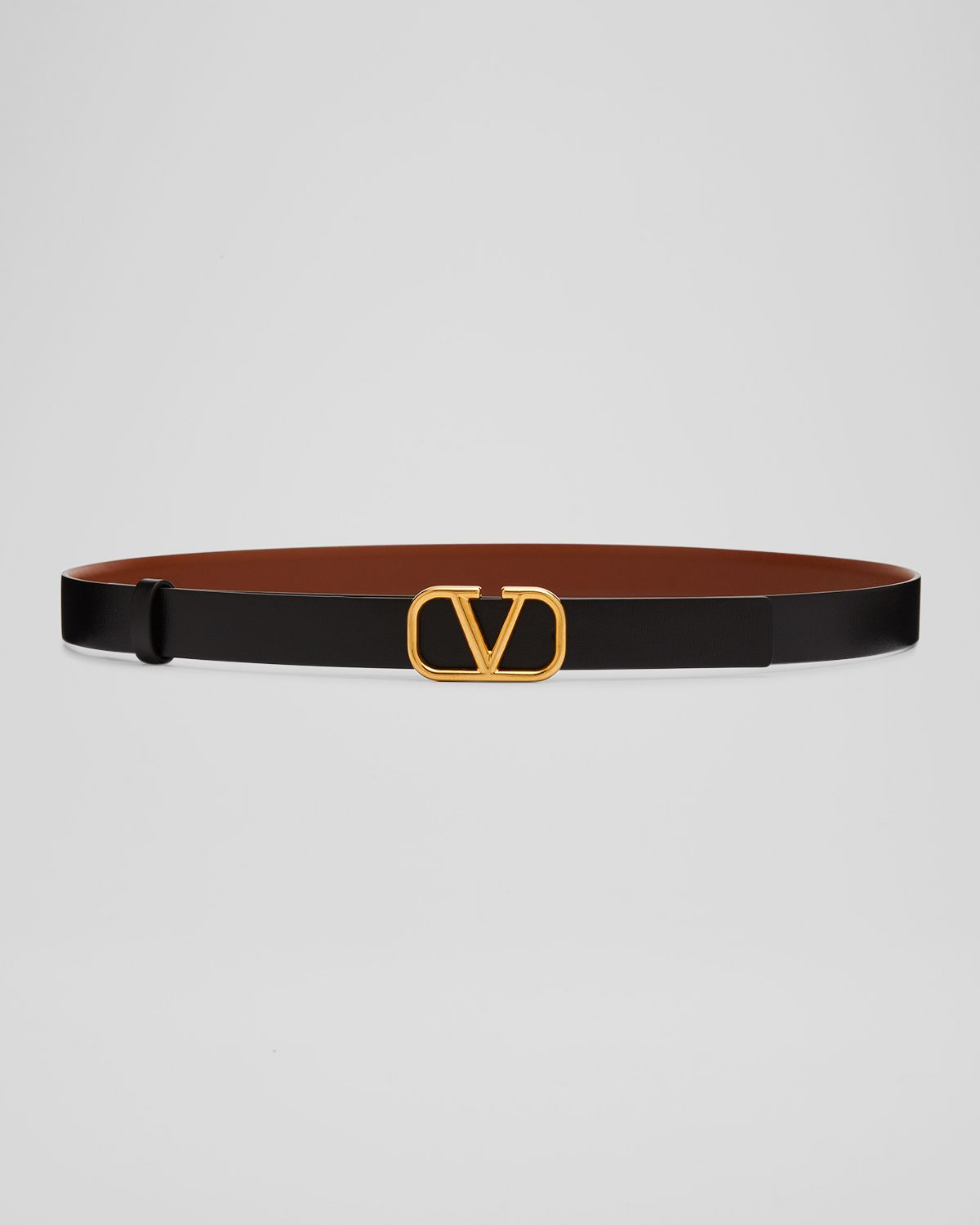 Valentino Garavani VLogo Leather Belt, 20mm