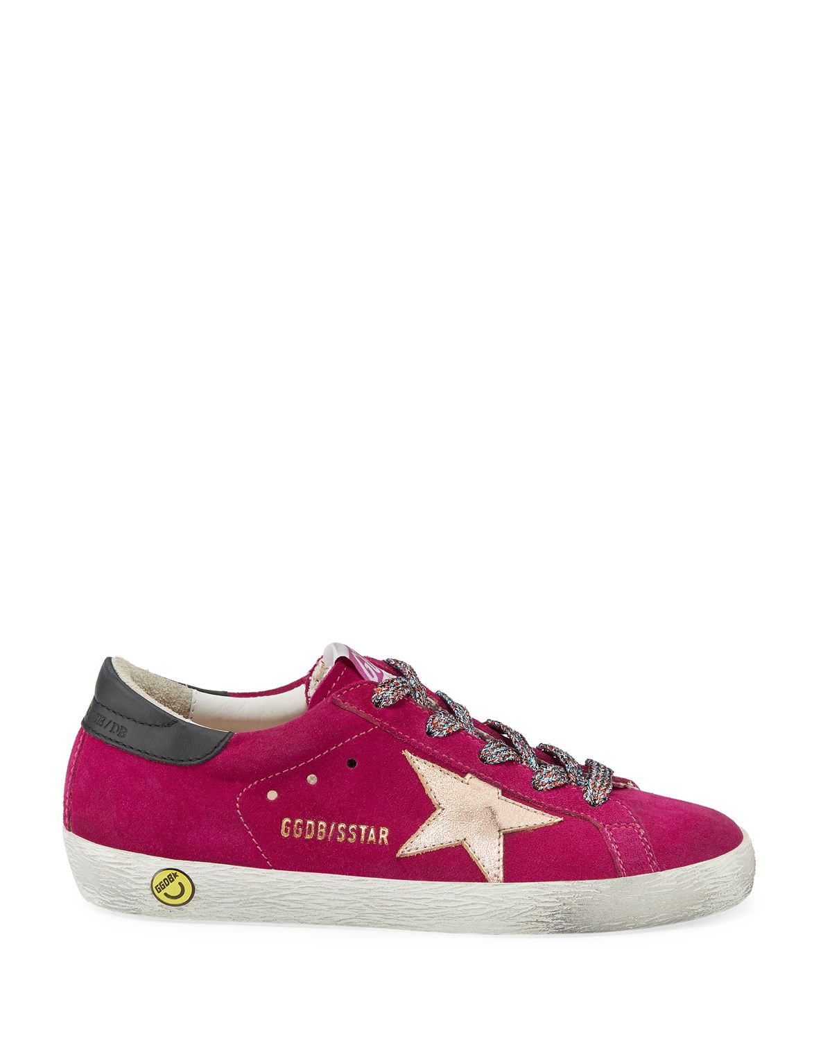 Golden Goose Girl 's Superstar Suede Metallic Star Sneakers, Baby/Toddler