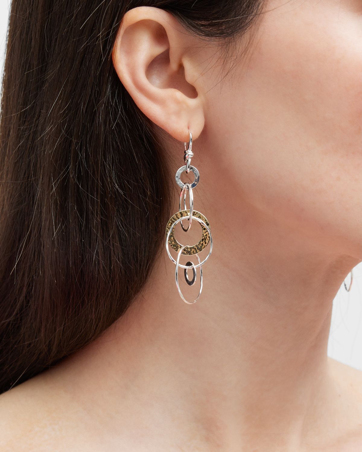 Ippolita Hammered Jet Set Earrings in Chimera