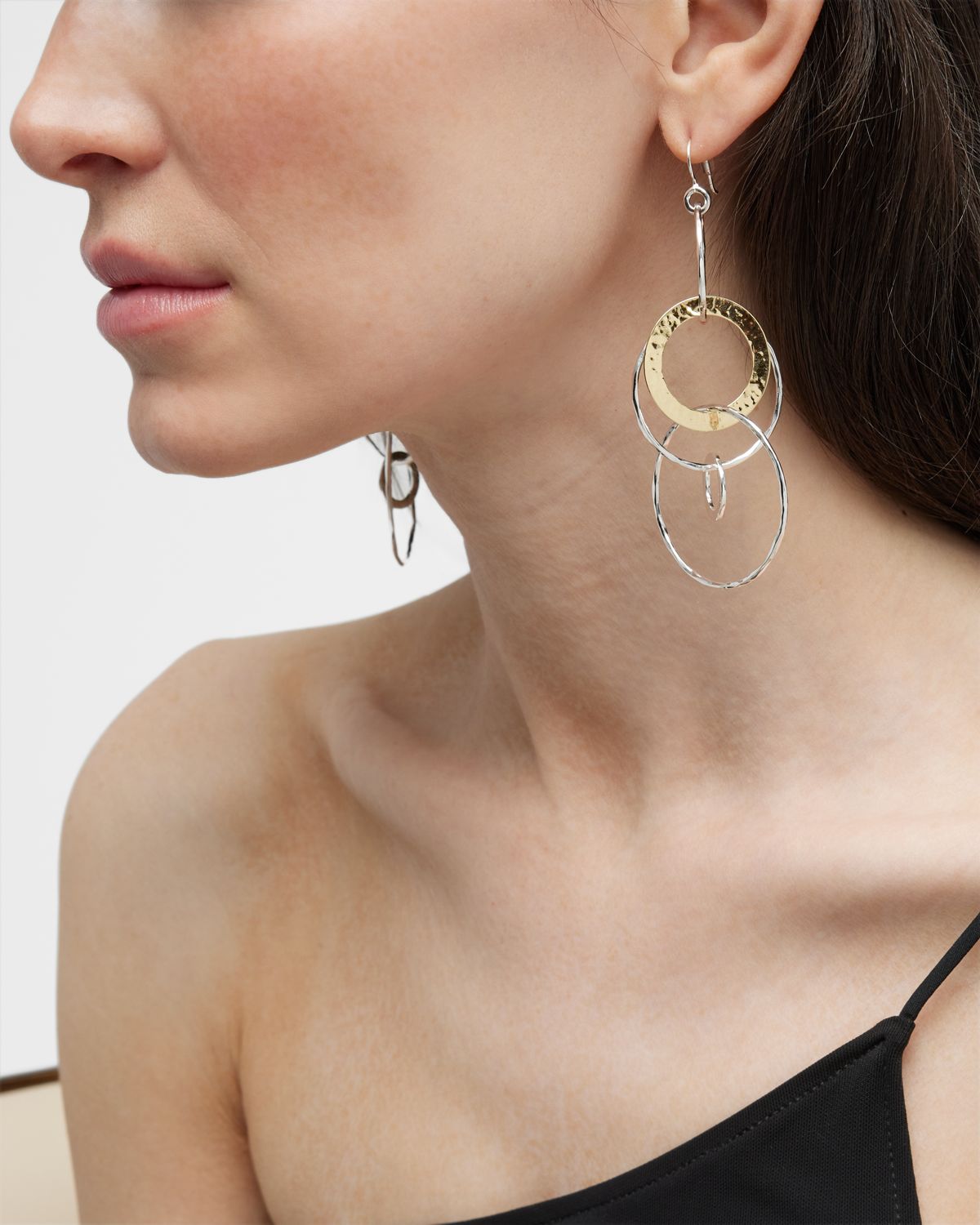 Ippolita Jumbo Hammered Jet Set Earrings in Chimera