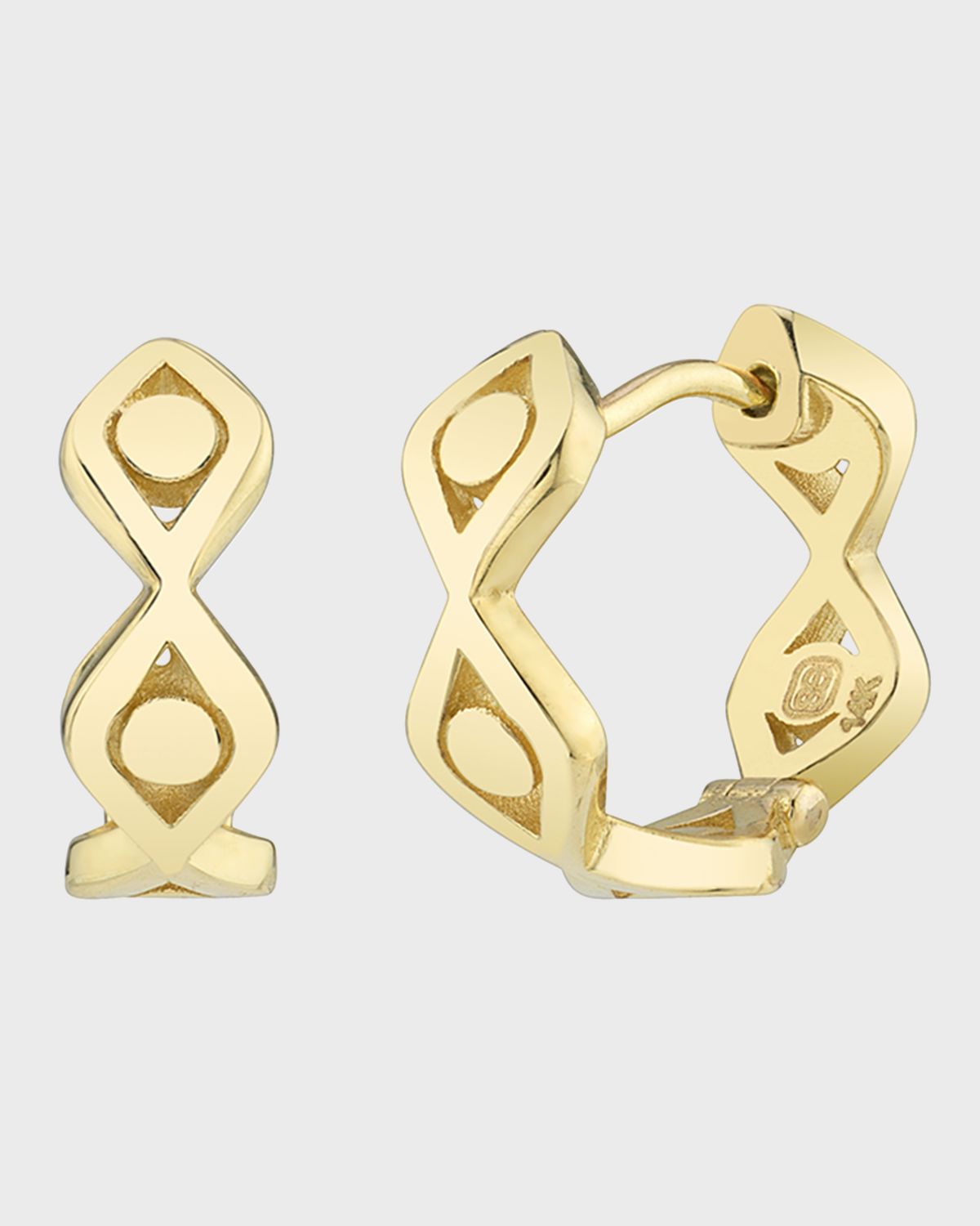 Sydney Evan 14k Evil Eye Huggie Hoop Earrings