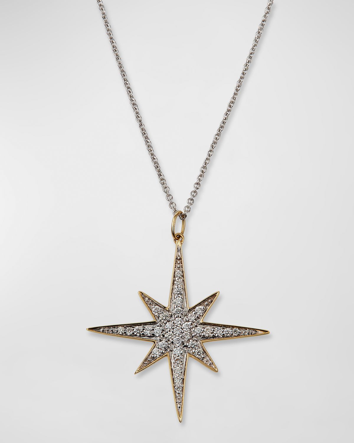 Sydney Evan 14k Diamond Starburst Pendant Necklace