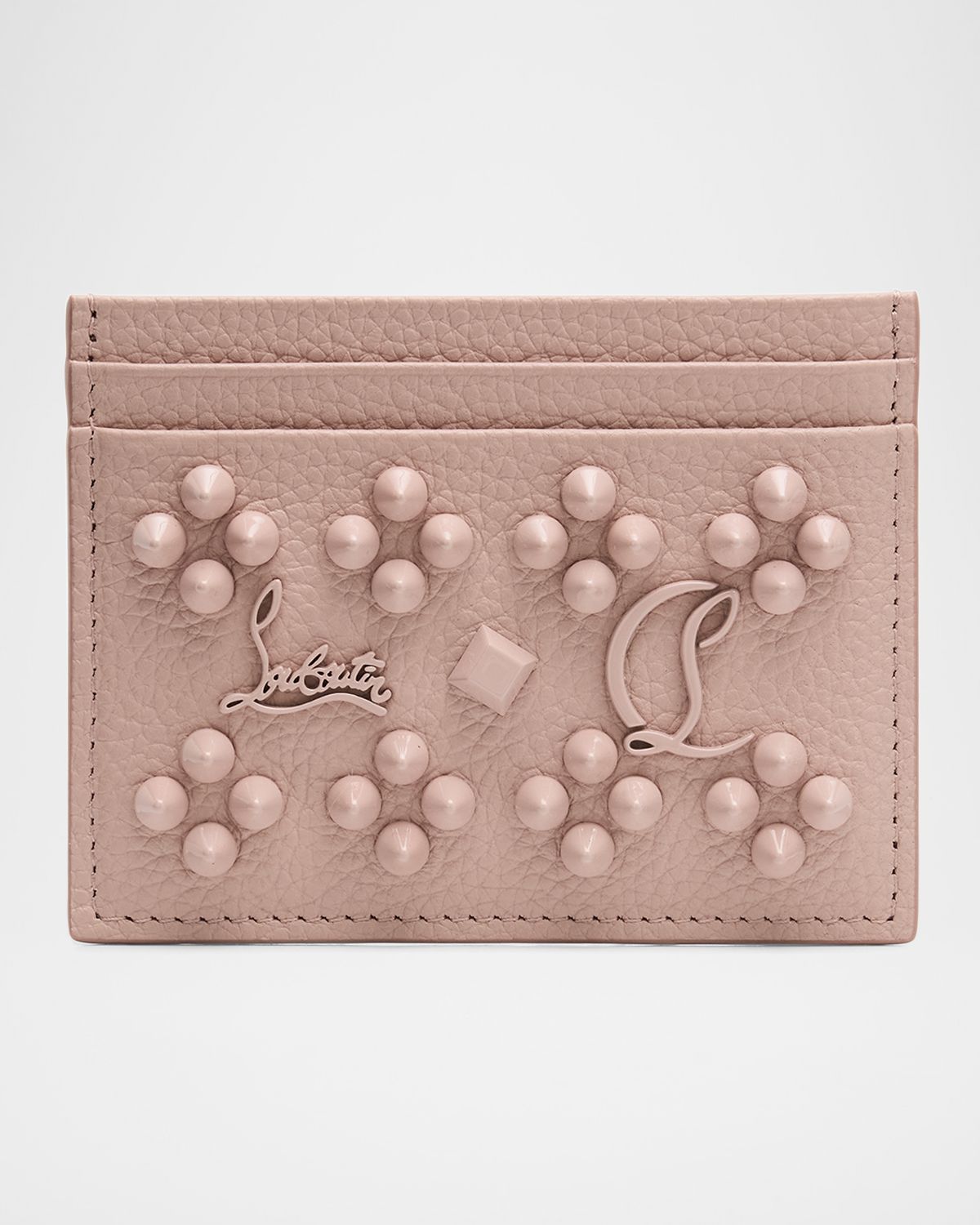 Christian Louboutin Kios Card Case in Leather with Loubinthesky Spikes