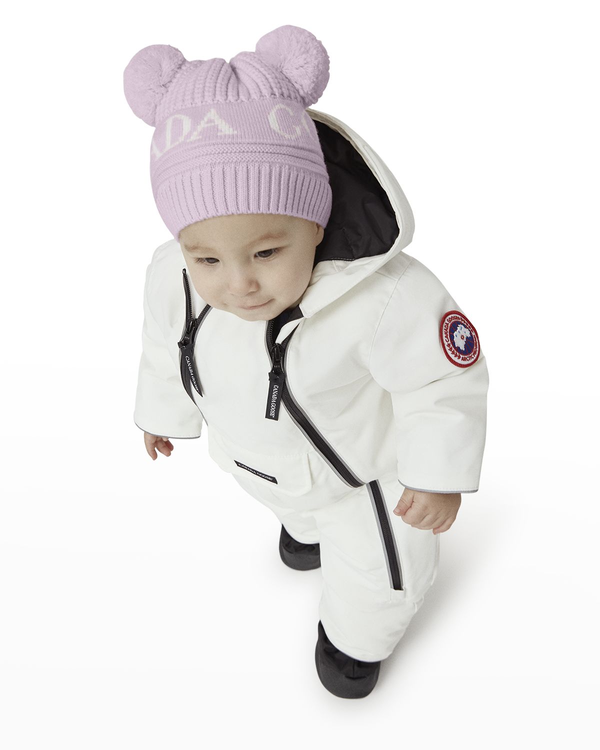 Canada Goose Kid 's Double Pompom Beanie Hat, Baby | Thumbnail 3 Canada Goose Kid 's Double Pompom Beanie Hat, Baby | Thumbnail 3