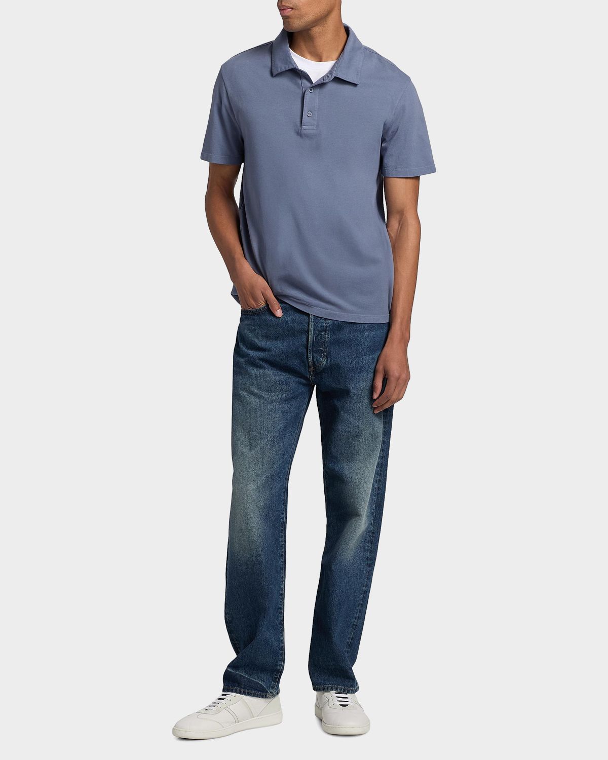 Vince Men 's Garment-Dyed Polo Shirt | Thumbnail 2 Vince Men 's Garment-Dyed Polo Shirt | Thumbnail 2