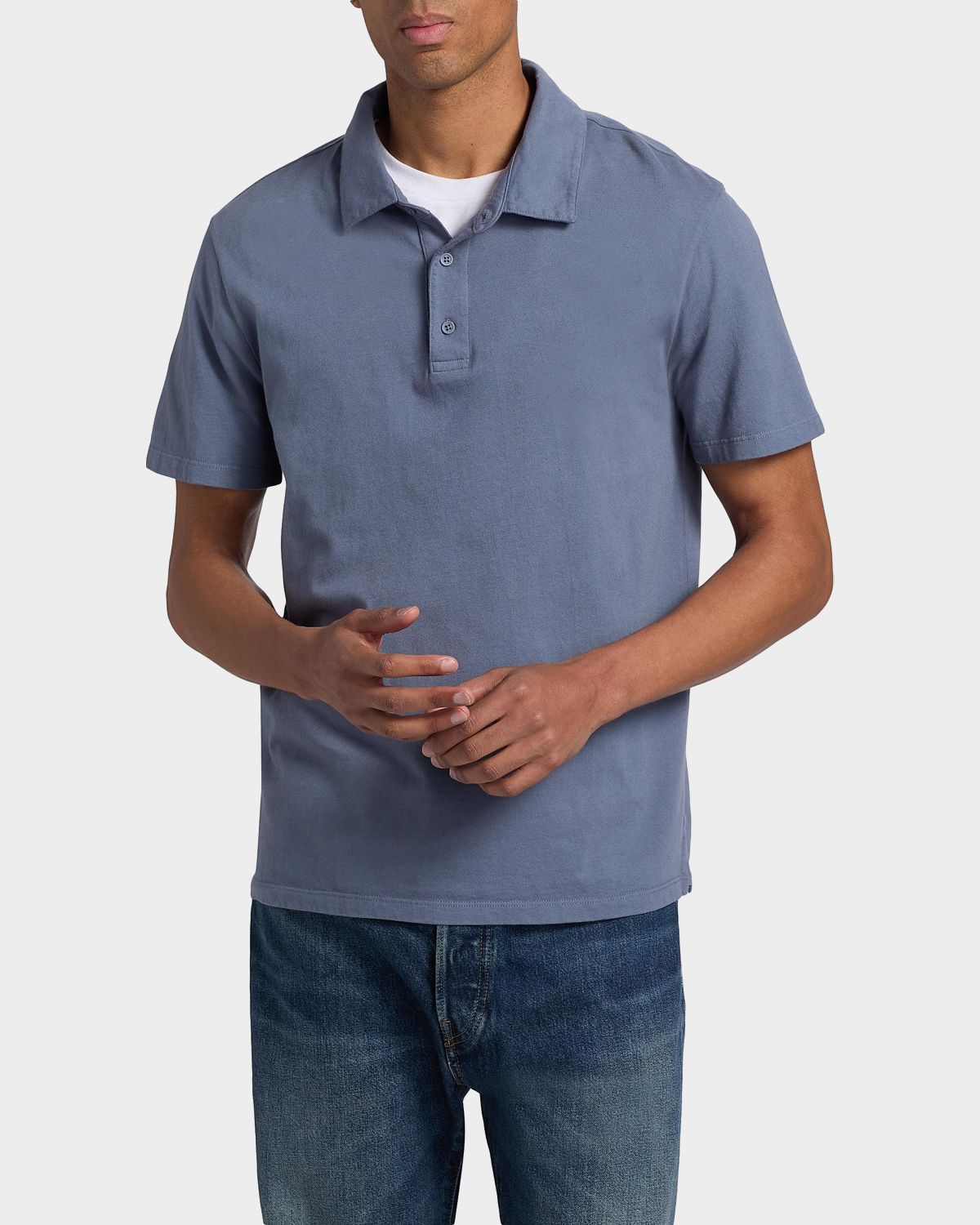 Vince Men 's Garment-Dyed Polo Shirt | Thumbnail 4 Vince Men 's Garment-Dyed Polo Shirt | Thumbnail 4