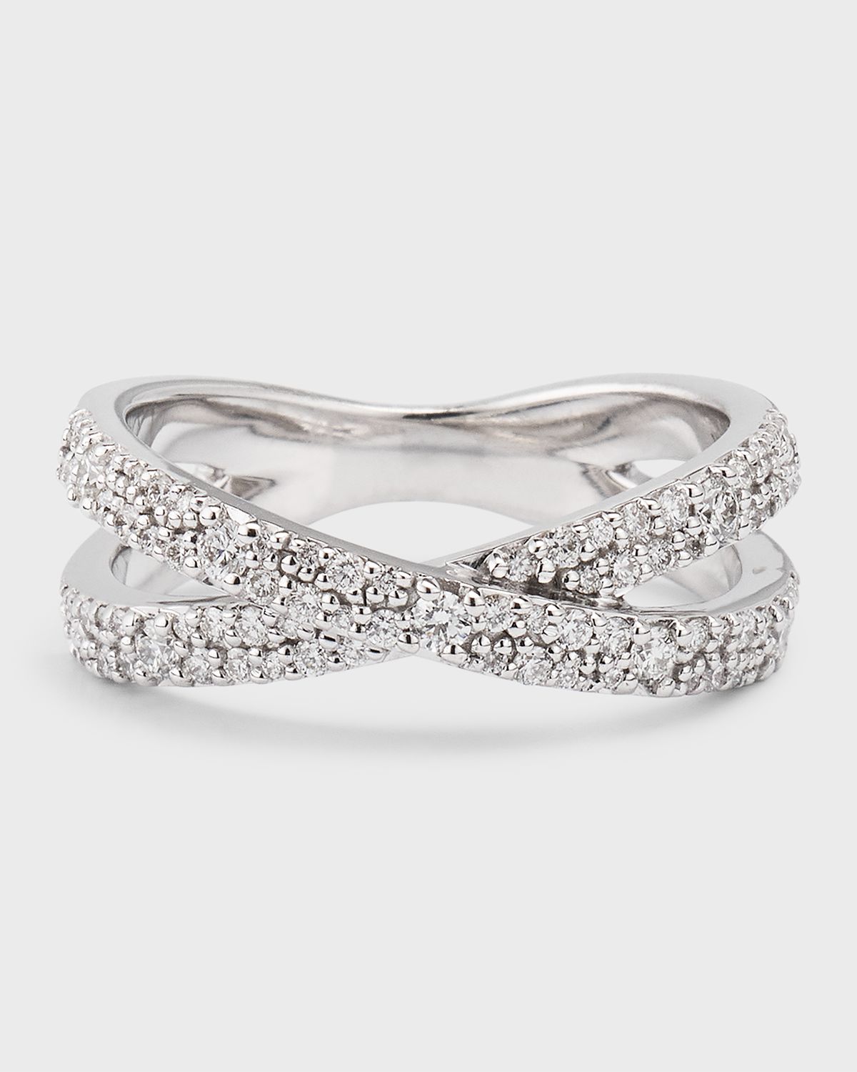 LANA 14K Gold Flawless Diamond Vanity Crisscross Ring