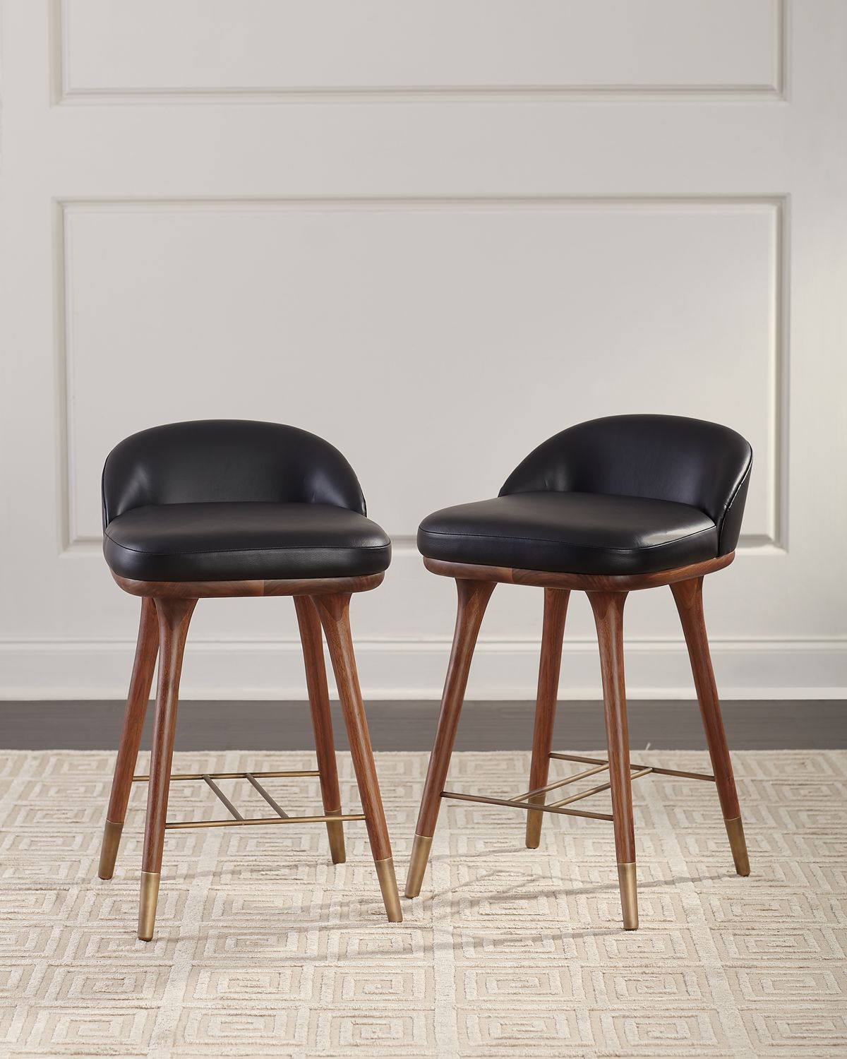 Arteriors Walsh Leather Counter Stool, 25"