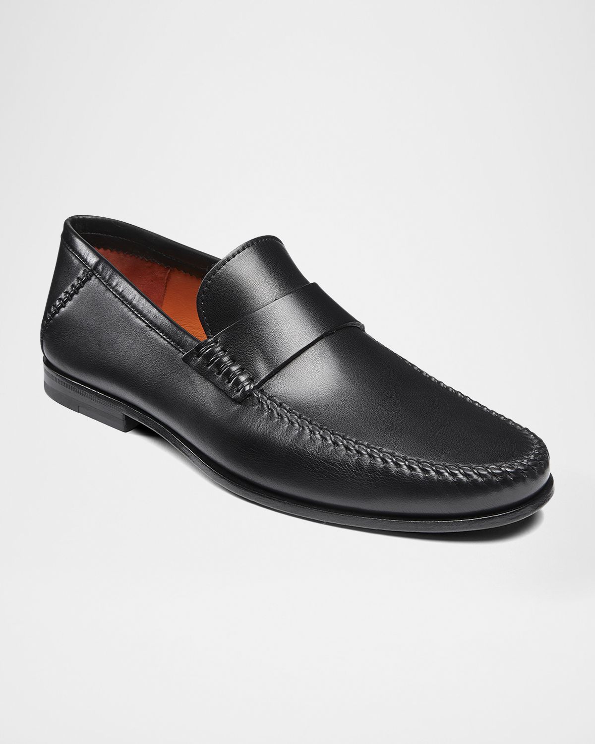 Santoni Men 's Paine Whipstitched Leather Loafers