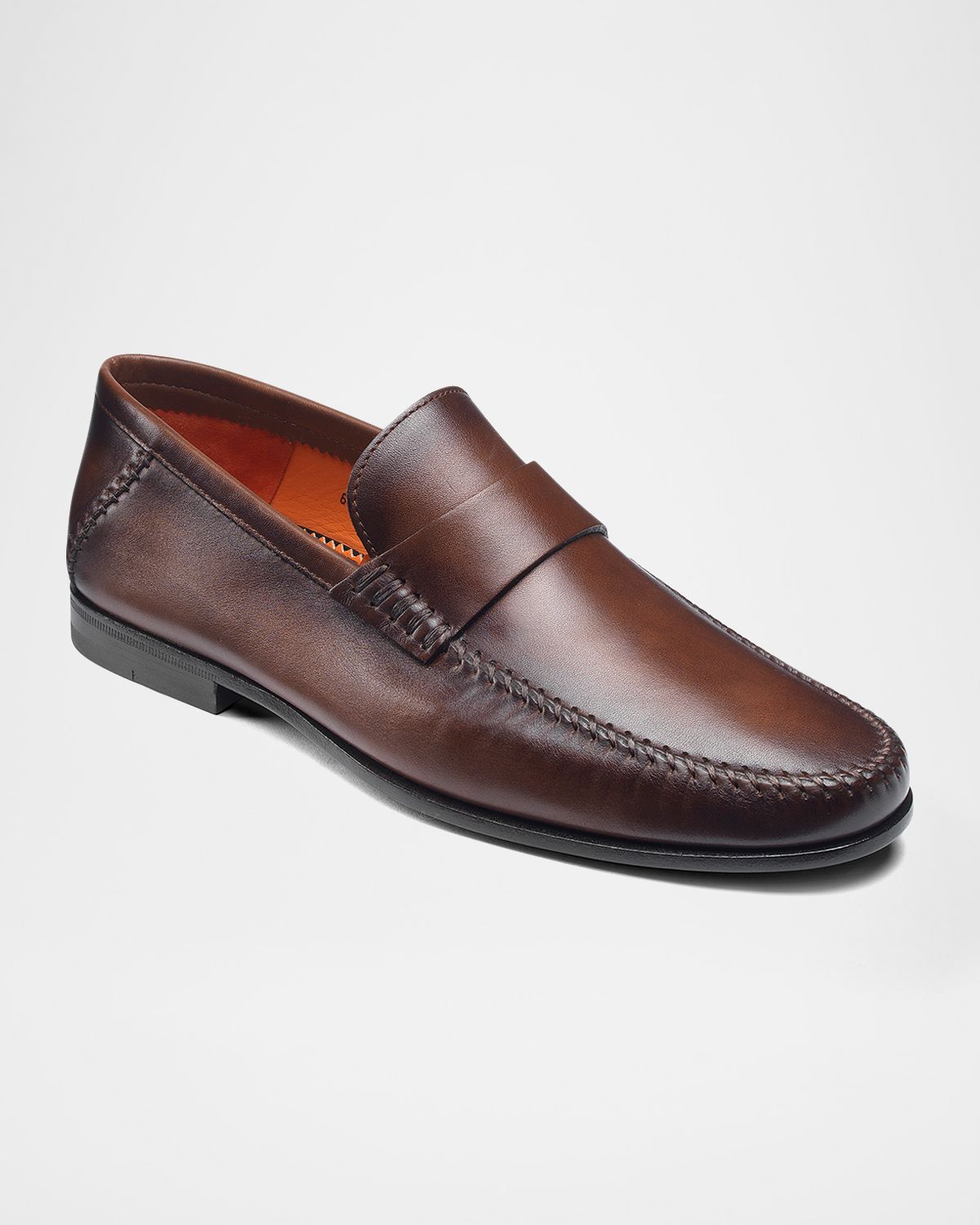 Santoni Men 's Paine Whipstitched Leather Loafers