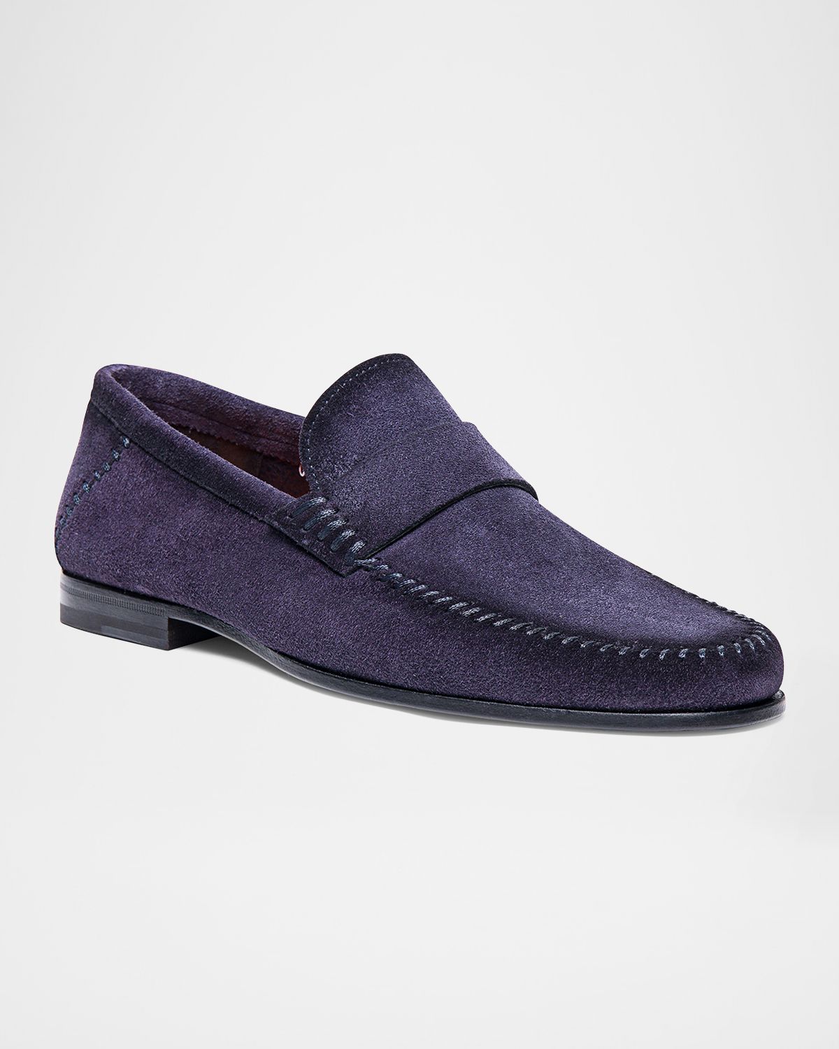 Santoni Men 's Paine Whipstitched Leather Loafers