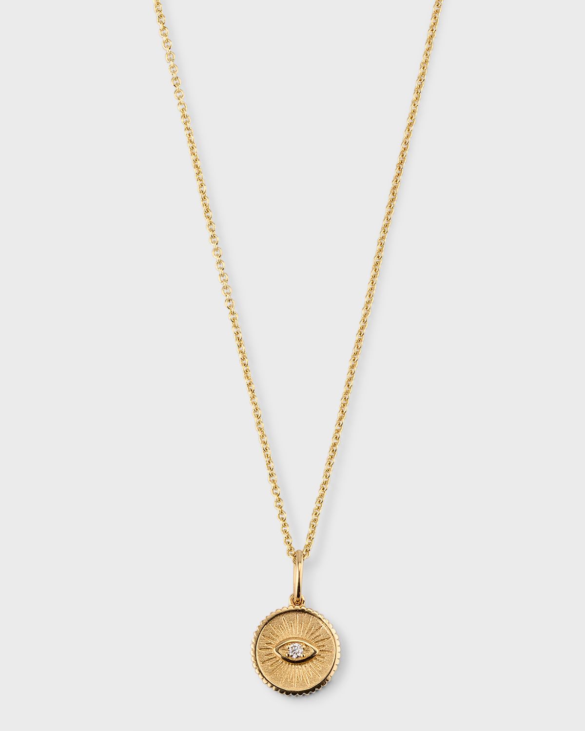 Sydney Evan 14k Diamond Evil Eye Coin Necklace