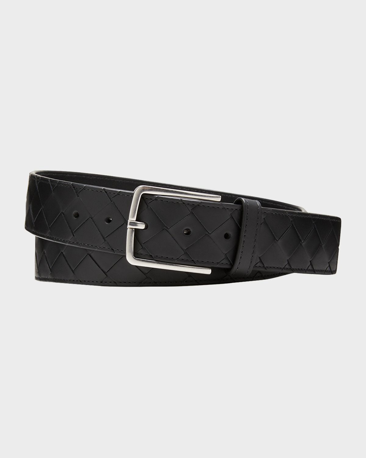 Bottega Veneta Men 's Cintura Intrecciato Leather Belt | Thumbnail 4 Bottega Veneta Men 's Cintura Intrecciato Leather Belt | Thumbnail 4