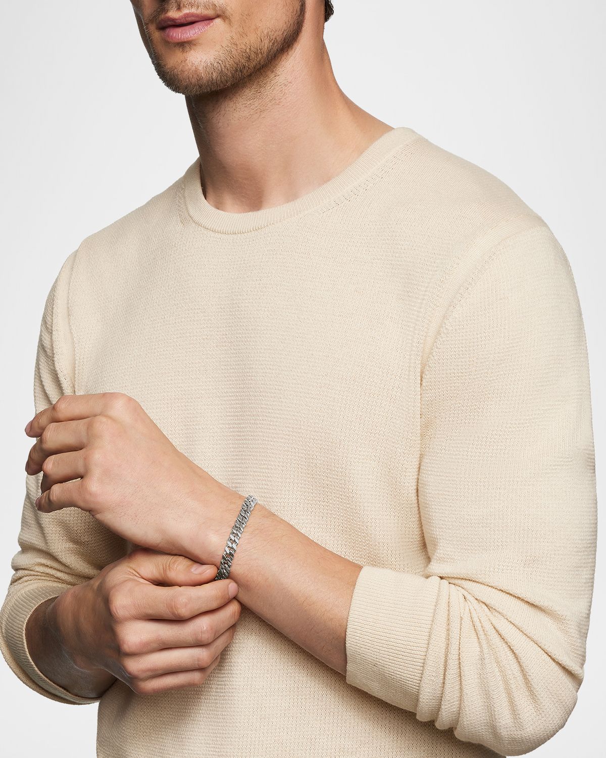 David Yurman Men 's Curb Chain Bracelet in Silver, 8mm