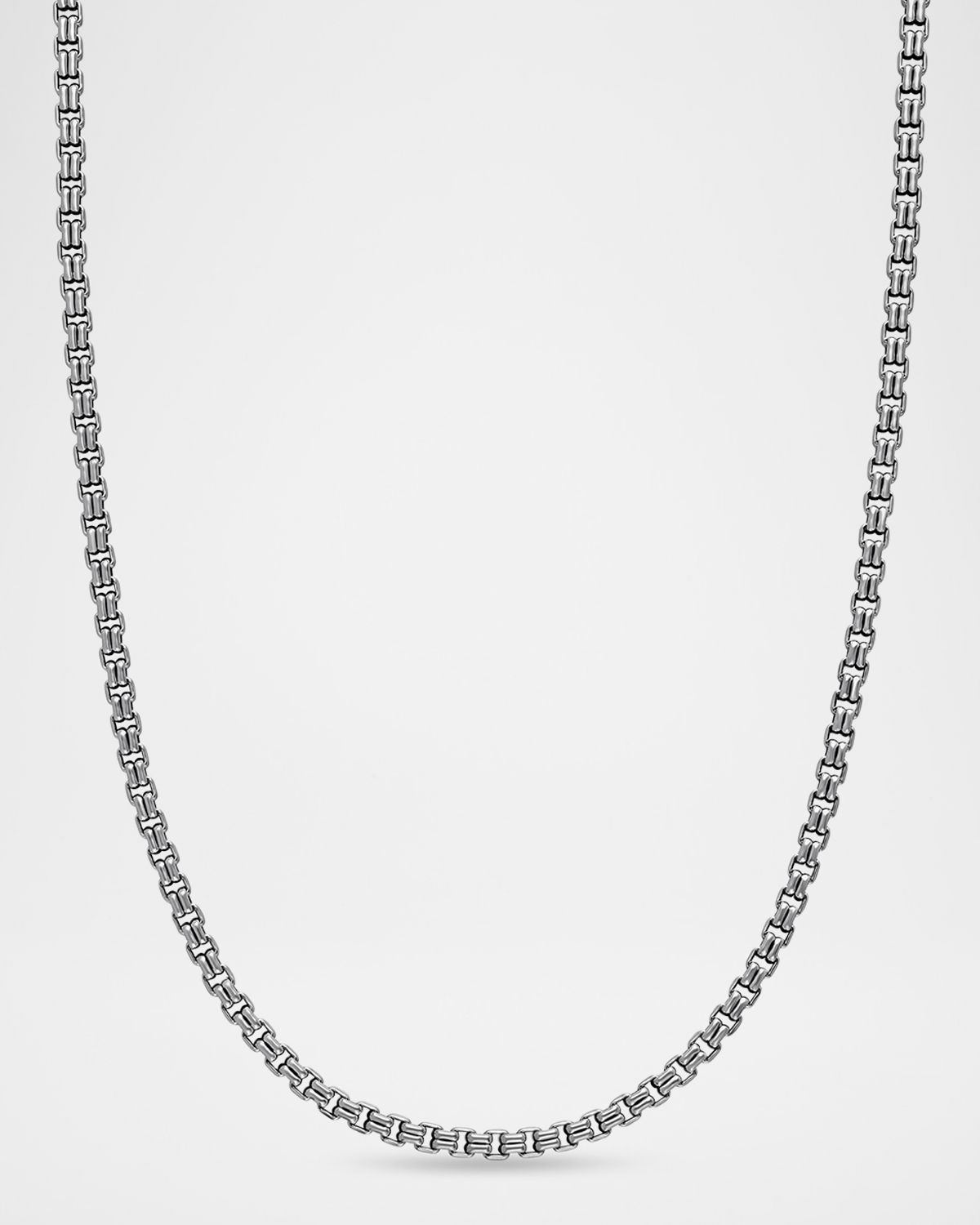 David Yurman Men 's Double Box Chain Necklace in Silver, 2.6mm, 22"L