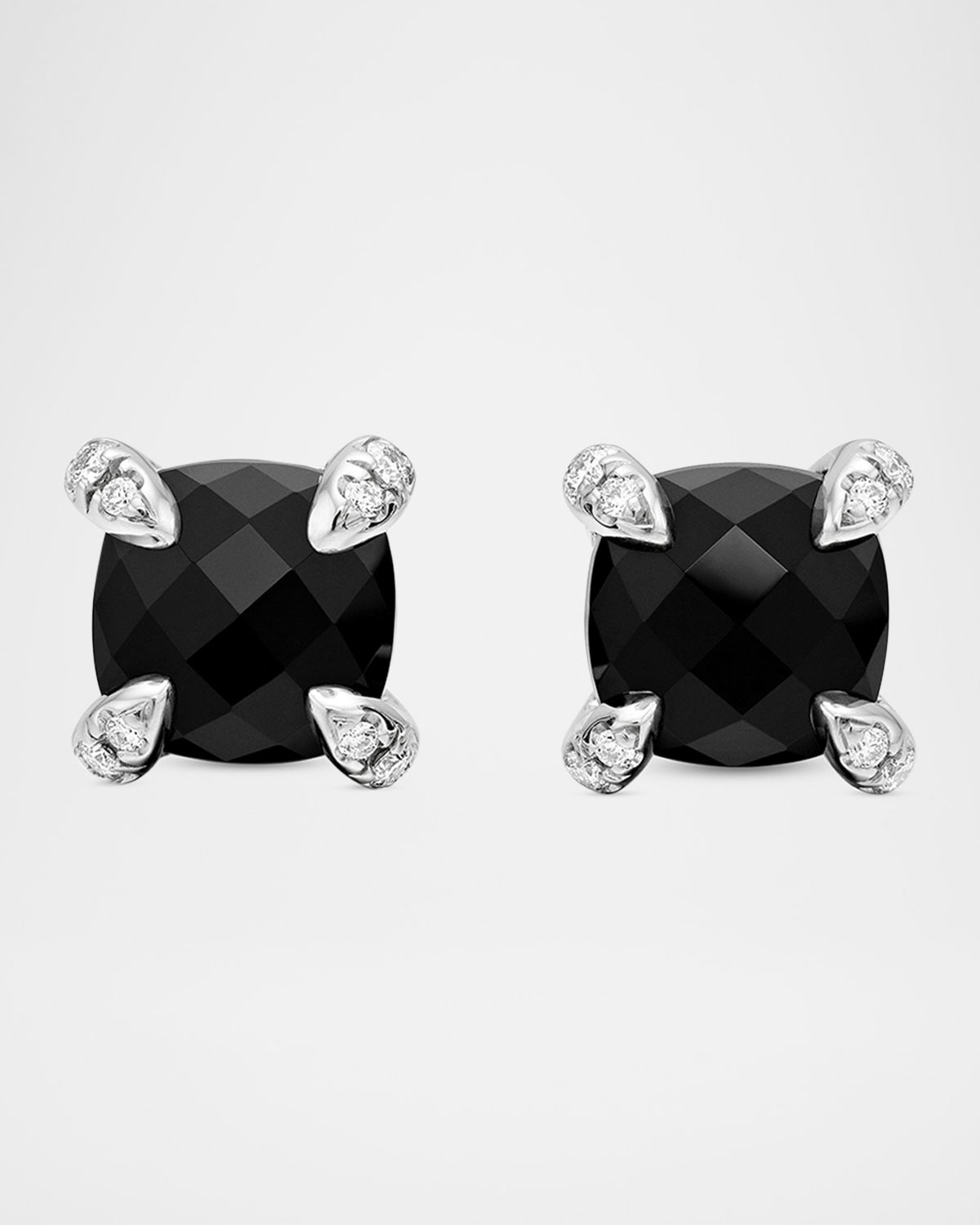 David Yurman Chatelaine Stud Earrings with Gemstones and Diamonds in Silver, 6mm