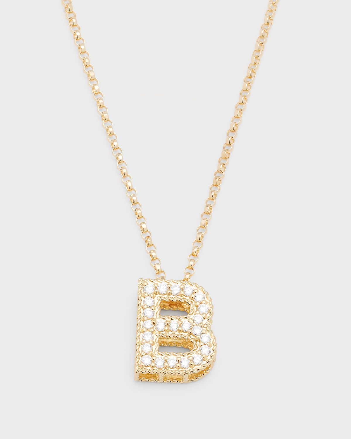 Roberto Coin 18k Diamond Princess Letter Necklace