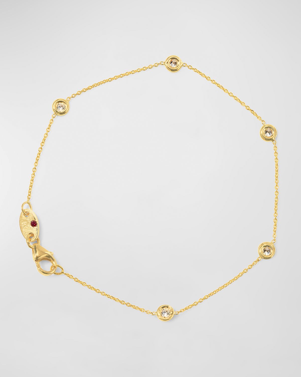 Roberto Coin 18k Gold 5-Diamond Station Bracelet