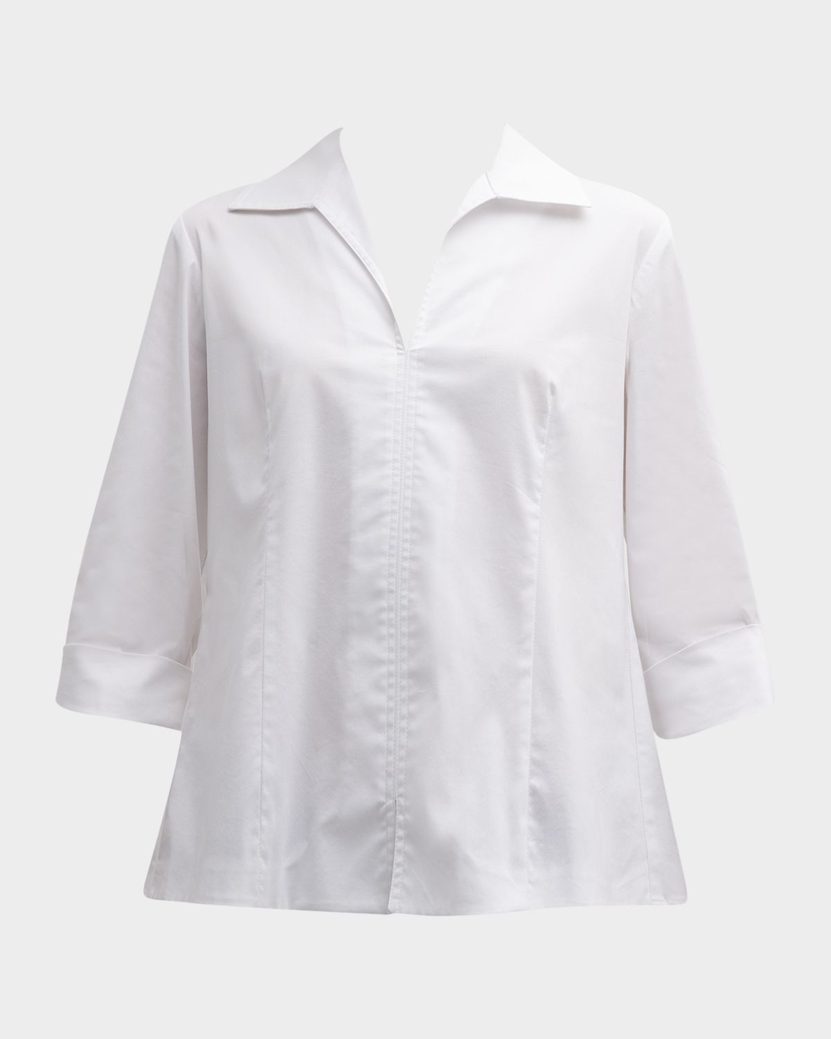 Finley 3/4-Sleeve Stretch Cotton Swing Shirt