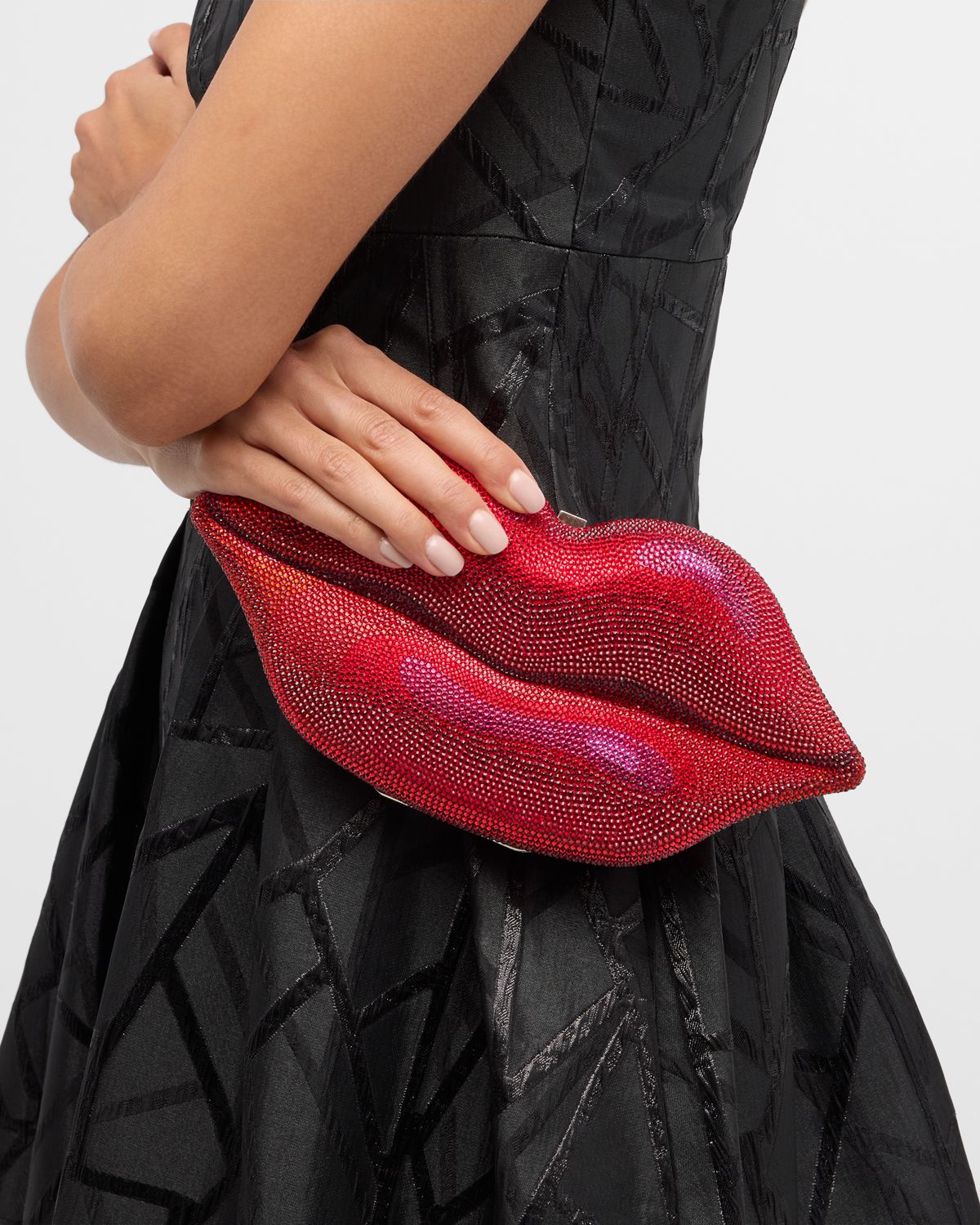 Judith Leiber Couture Hot Lips Crystal Clutch Bag