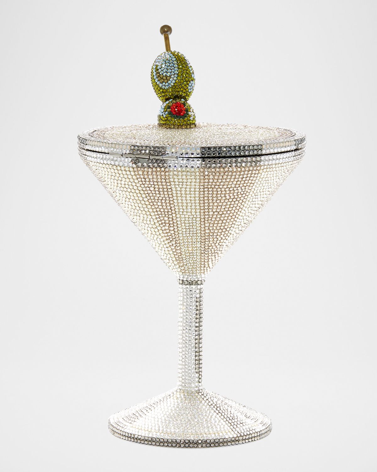 Judith Leiber Couture Beaded Martini Glass Cocktail Clutch