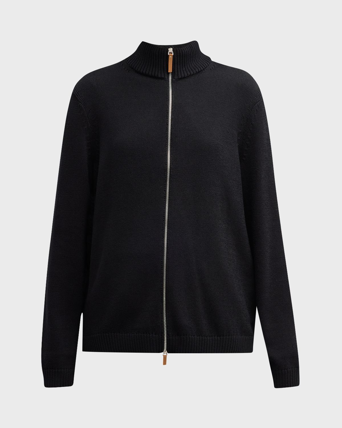 Lafayette 148 New York Cotton-Silk Tape Fitted Bomber Sweater | Thumbnail 8