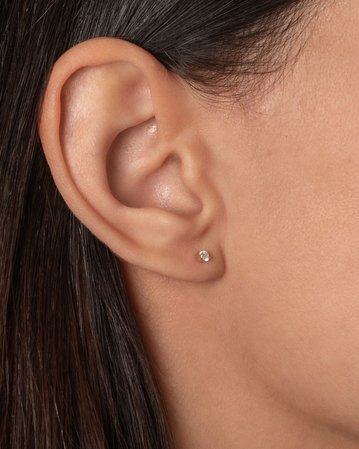 Zoe Lev Jewelry 14k Gold 3-Prong Diamond Stud Earrings