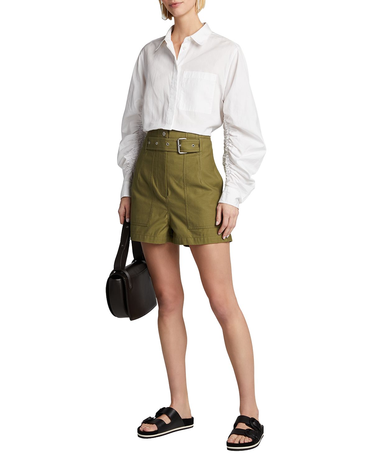 3.1 Phillip Lim Long-Sleeve Shirt W Gathered Detail