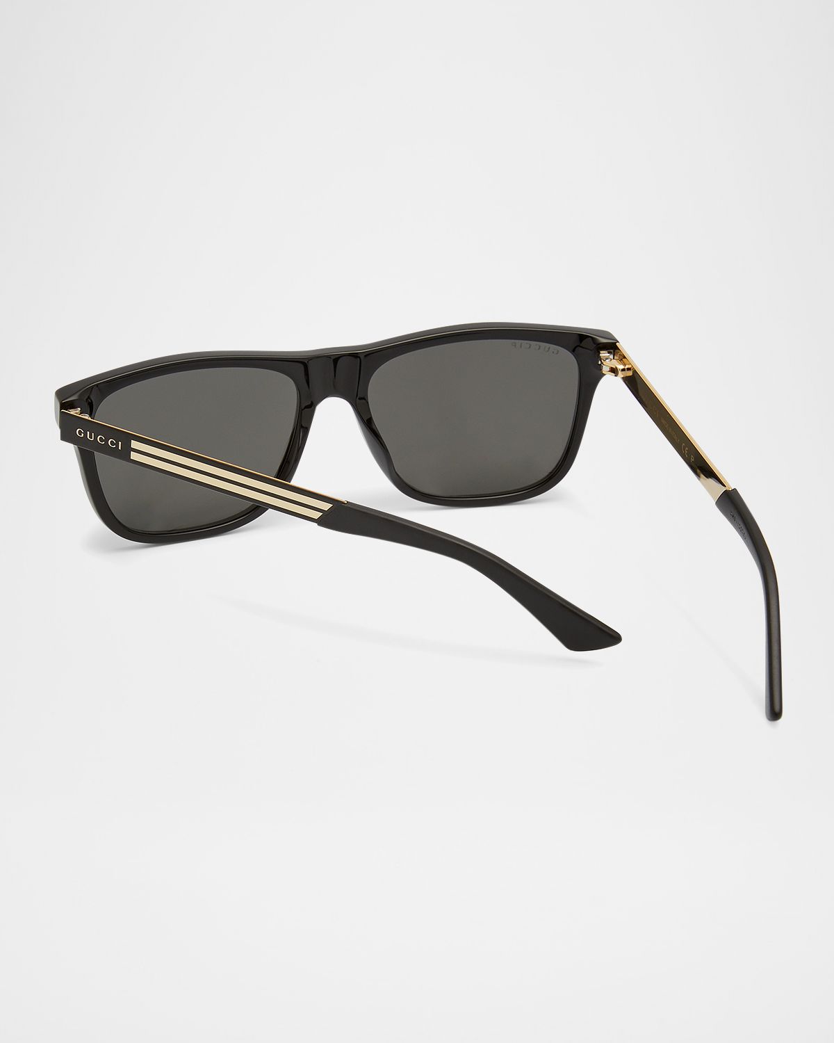 Gucci Men 's Square Acetate Logo Sunglasses