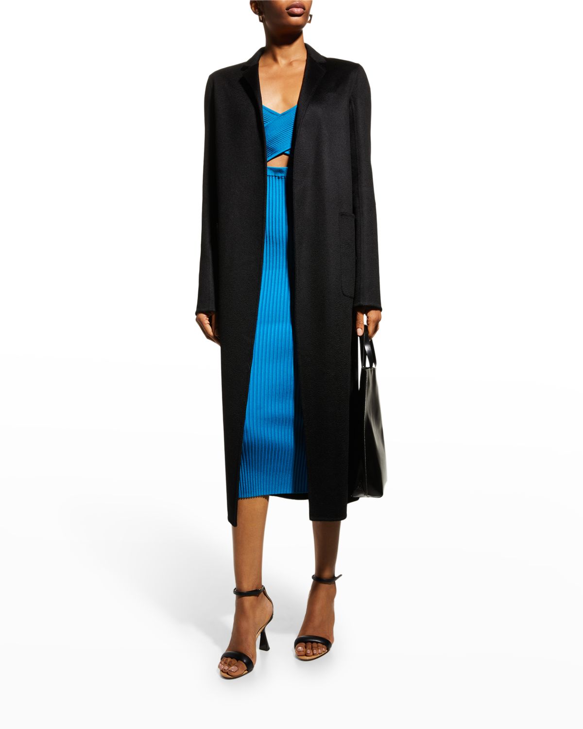 Adam Lippes Zibelline Open-Front Cashmere Midi Coat