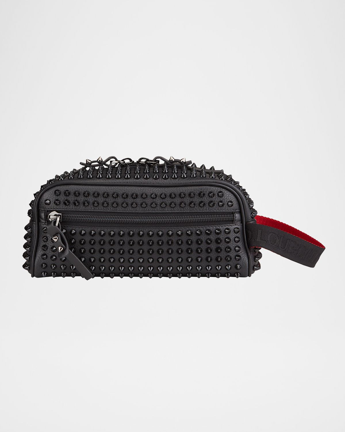 Christian Louboutin Men 's Blaster Spiked Leather Travel Toiletry Bag