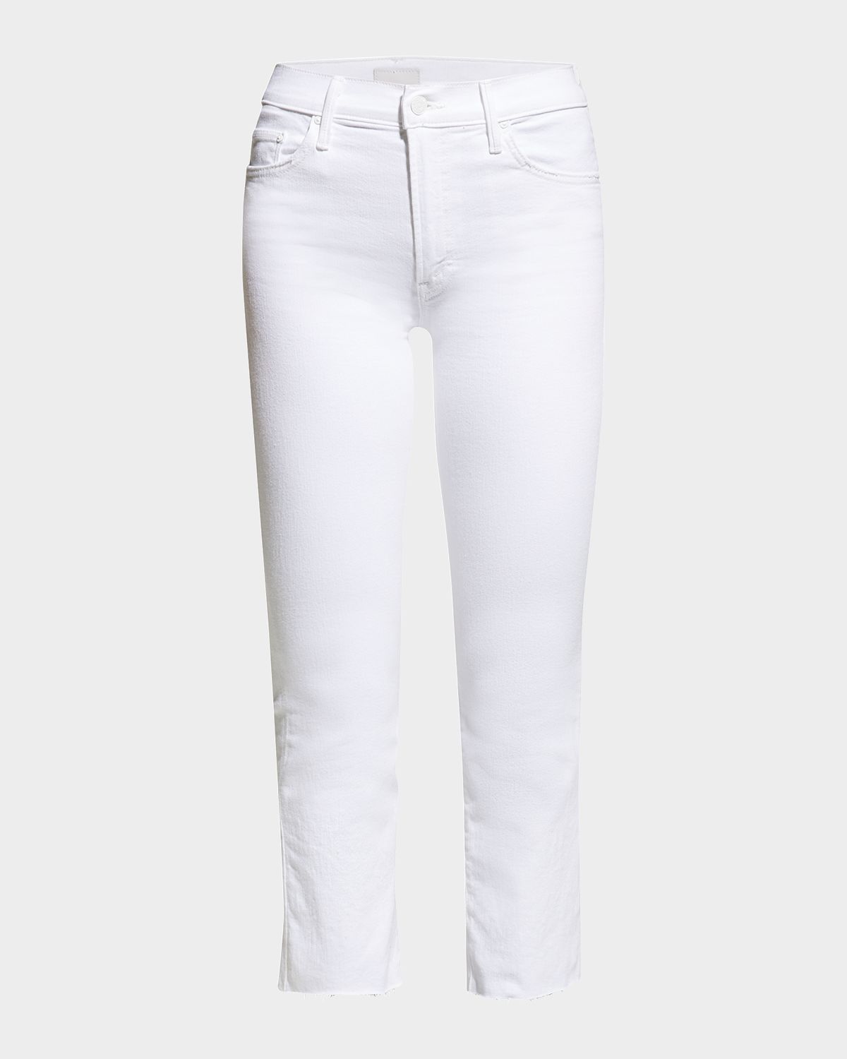MOTHER The Insider Crop Step Fray Jeans - Women's Clothing
