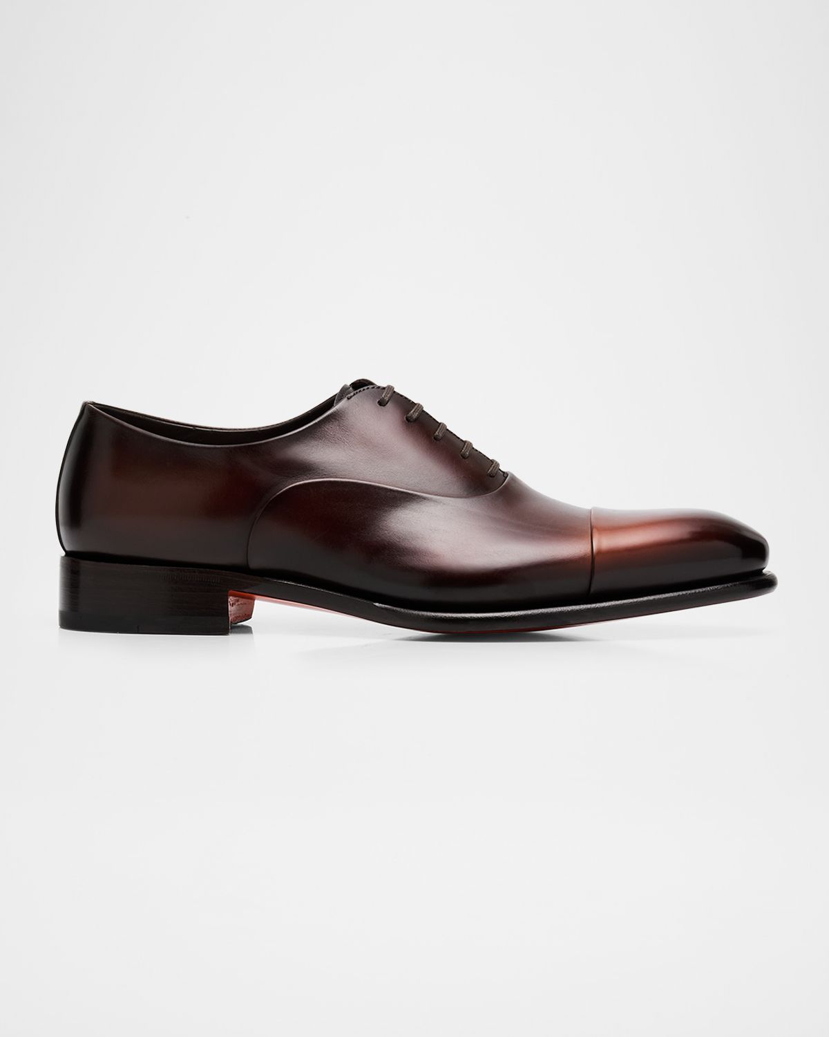 Santoni Men 's Isaac Cap-Toe Leather Oxford Shoes | Thumbnail 7 Santoni Men 's Isaac Cap-Toe Leather Oxford Shoes | Thumbnail 7