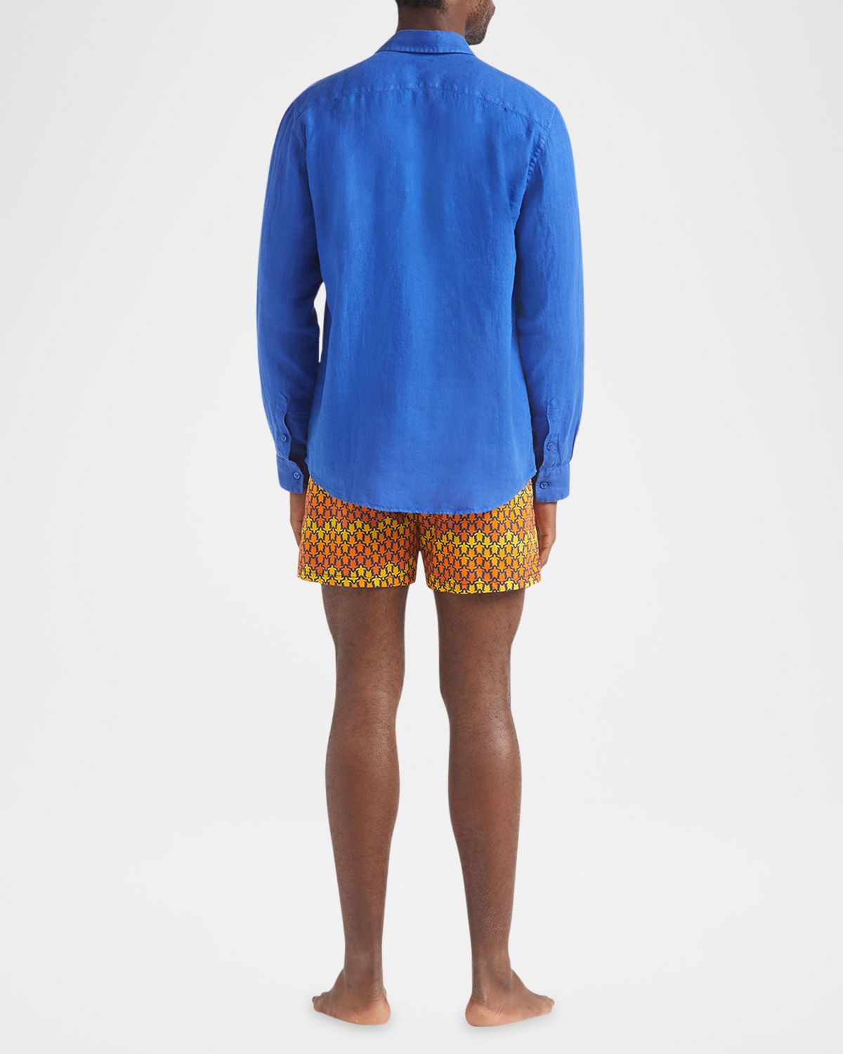 Vilebrequin Men 's Caroubis Solid Linen Sport Shirt