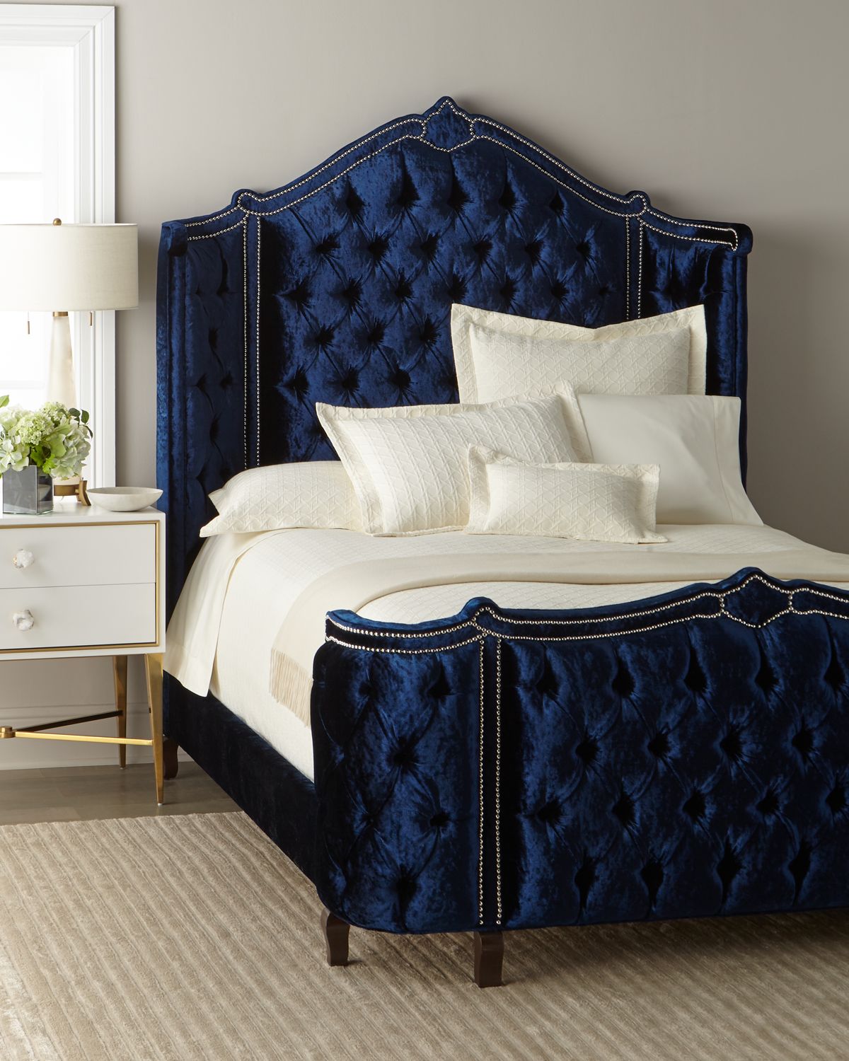 Haute House Penelope Crushed Velvet King Bed