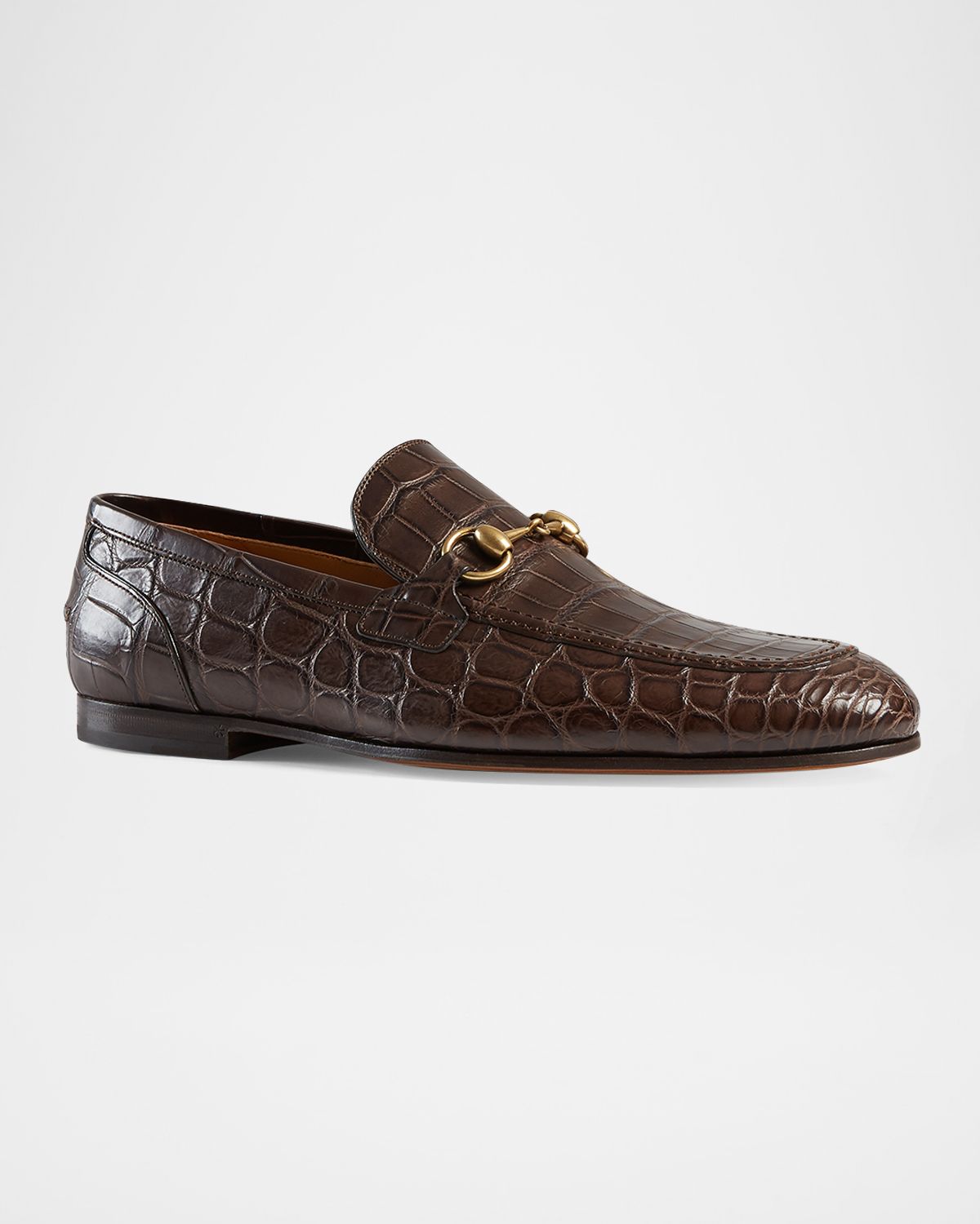 Gucci Men 's Jordaan Crocodile Loafers
