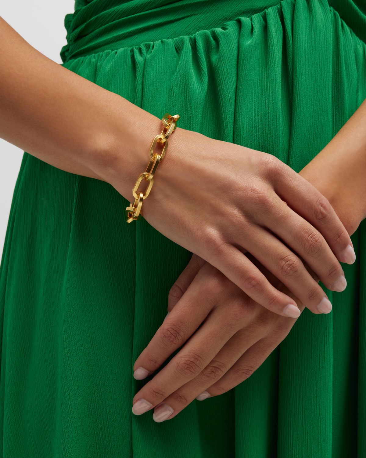 Ben-Amun 24k Gold Electroplate Oval Link Chain Bracelet