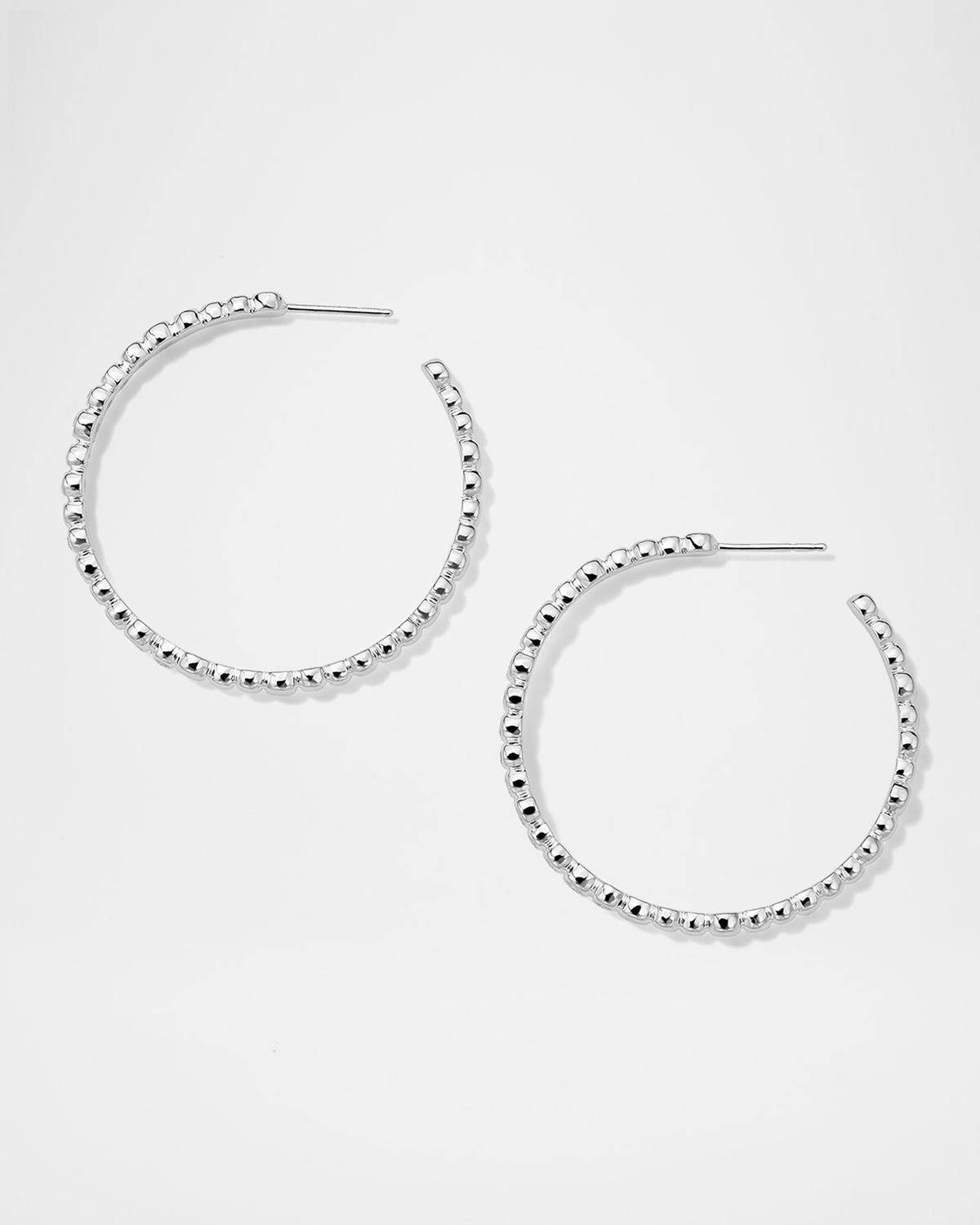Ippolita Hoops in Sterling Silver with Diamonds