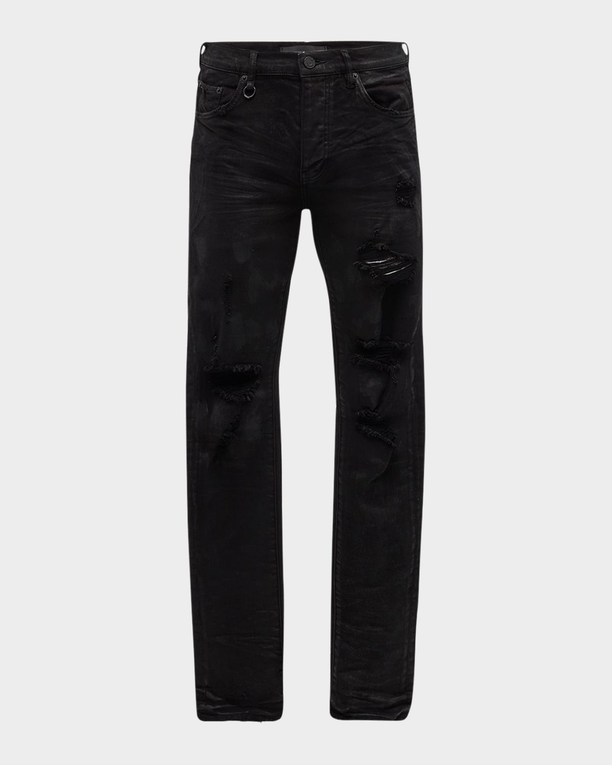PURPLE Men 's Oil Spill Skinny Jeans