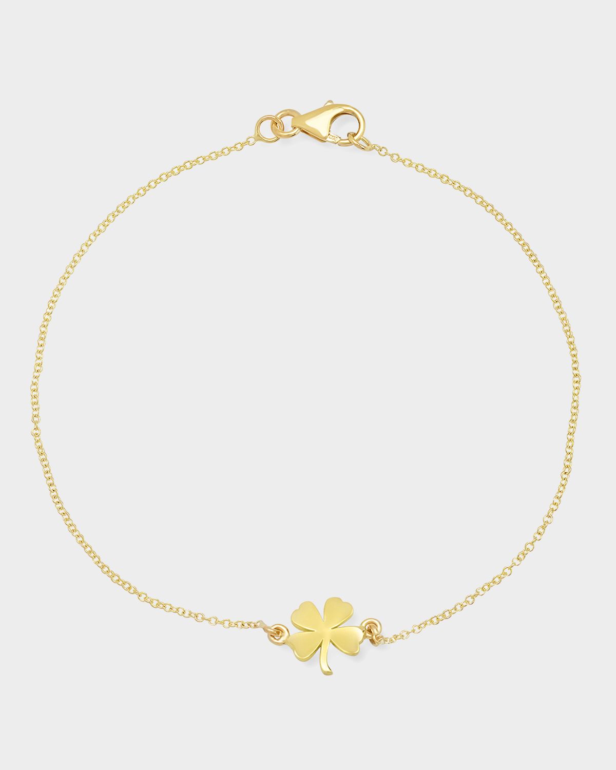 Jennifer Meyer 18k Yellow Gold Mini Clover Chain Bracelet
