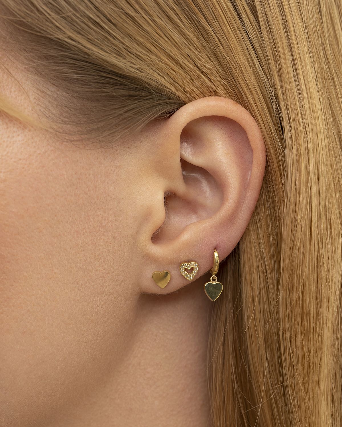 Jennifer Meyer 18k Plain Heart Stud Earrings