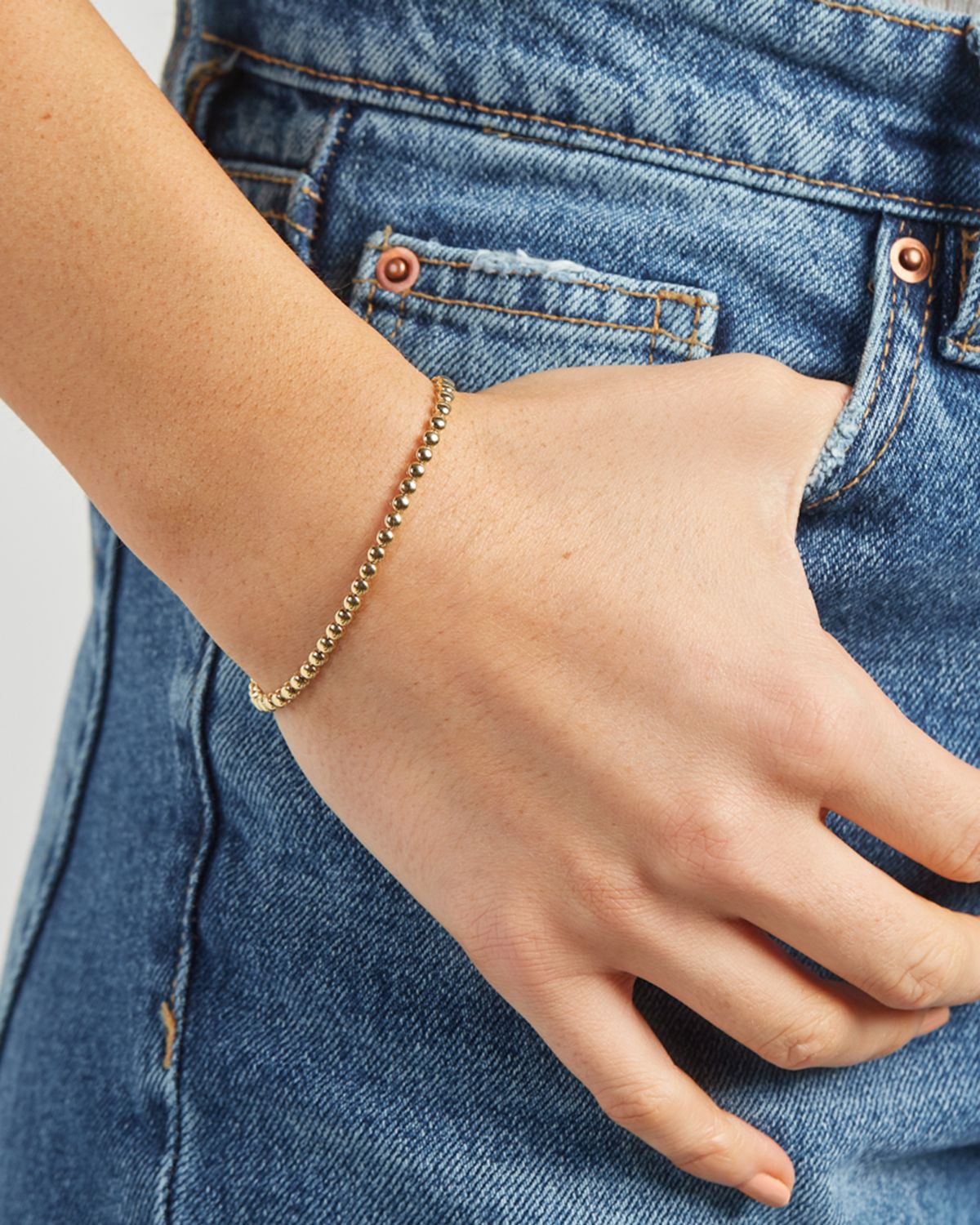 Jennifer Meyer 18k Mini Bezel Tennis Bracelet