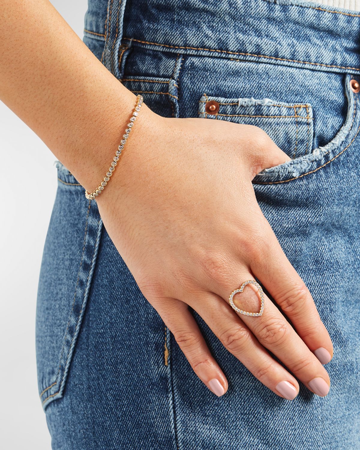 Jennifer Meyer 18k Yellow Gold Large Open Heart Ring